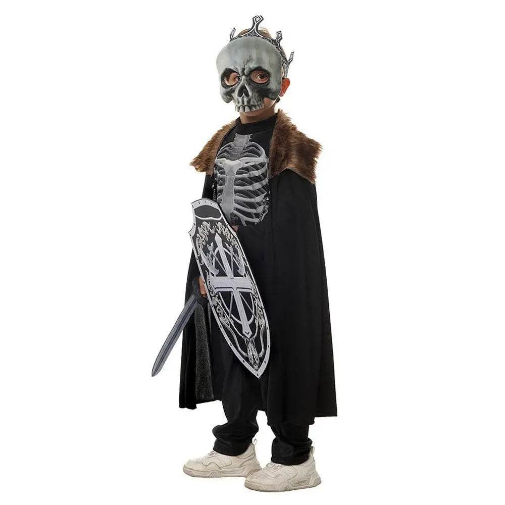 Kids Skeleton Knight Cosplay Costume Scary Halloween Kindergarten Stage Performance Outfit - zzcosplay