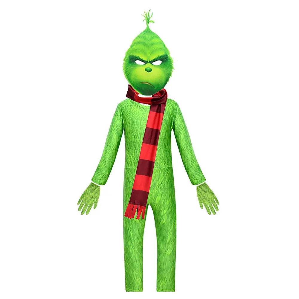 Kids The Grinch Christmas Costumes Jumpsuit Sets - zzcosplay