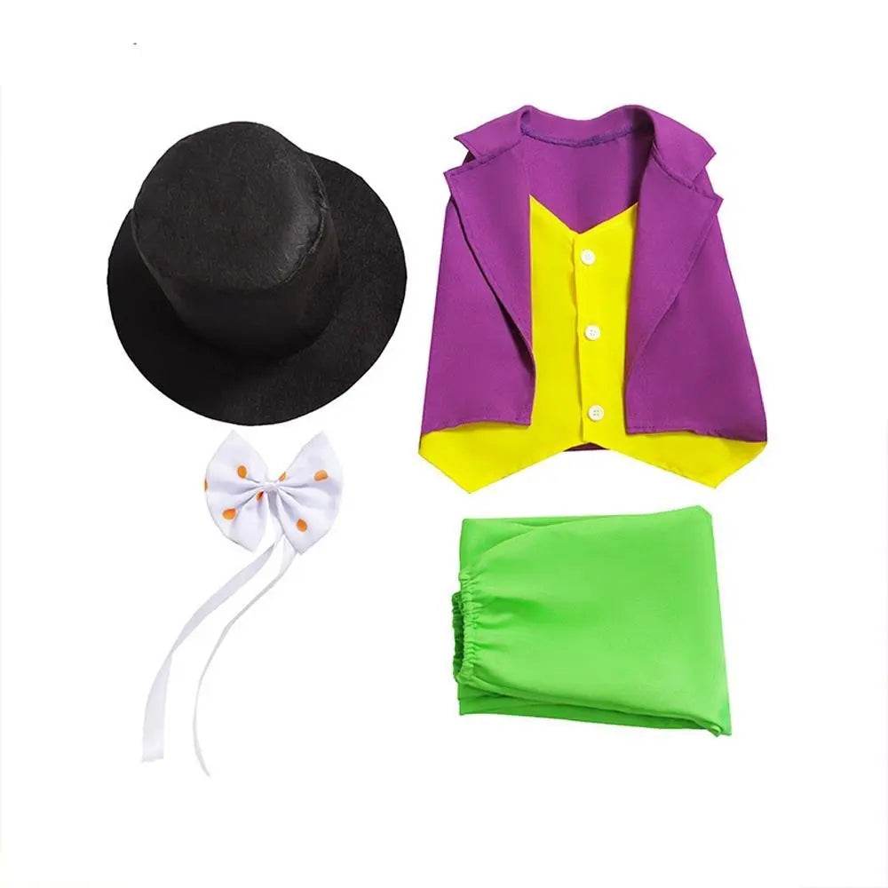 Kids Willy Wonka Charlie and the Chocolate Factory Johnny Depp Cosplay Suit Costume Set - zzcosplay