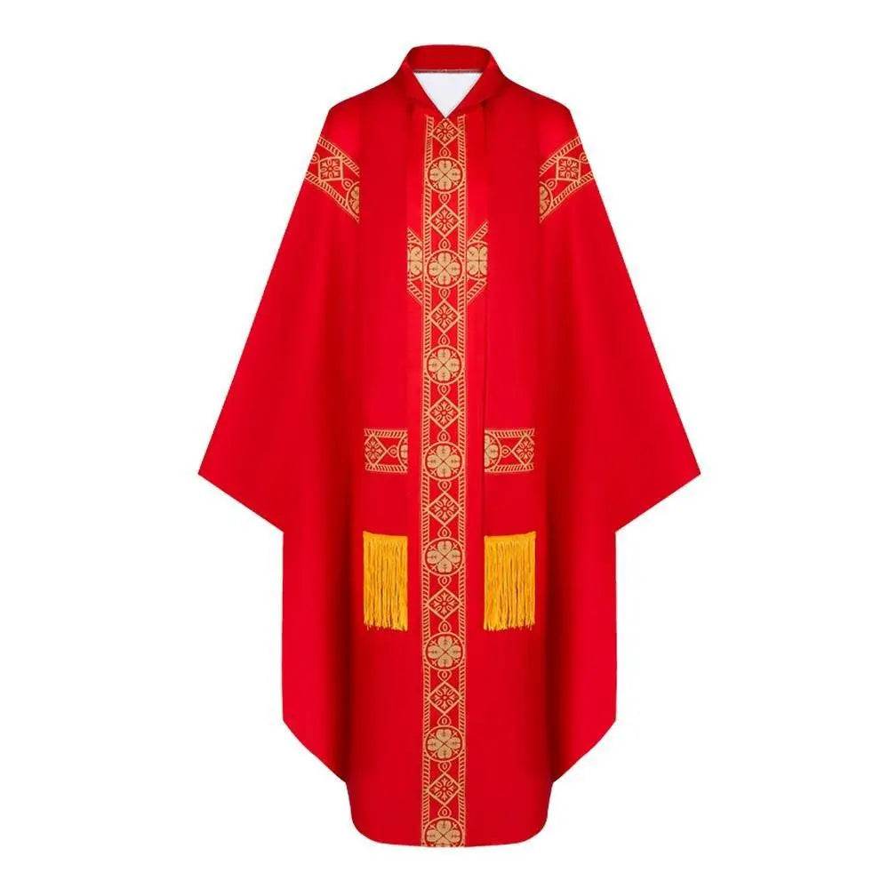 Medieval Cloak Spliced Priest Uniform Cosplay Costume Outfits Halloween Carnival Suit - zzcosplay