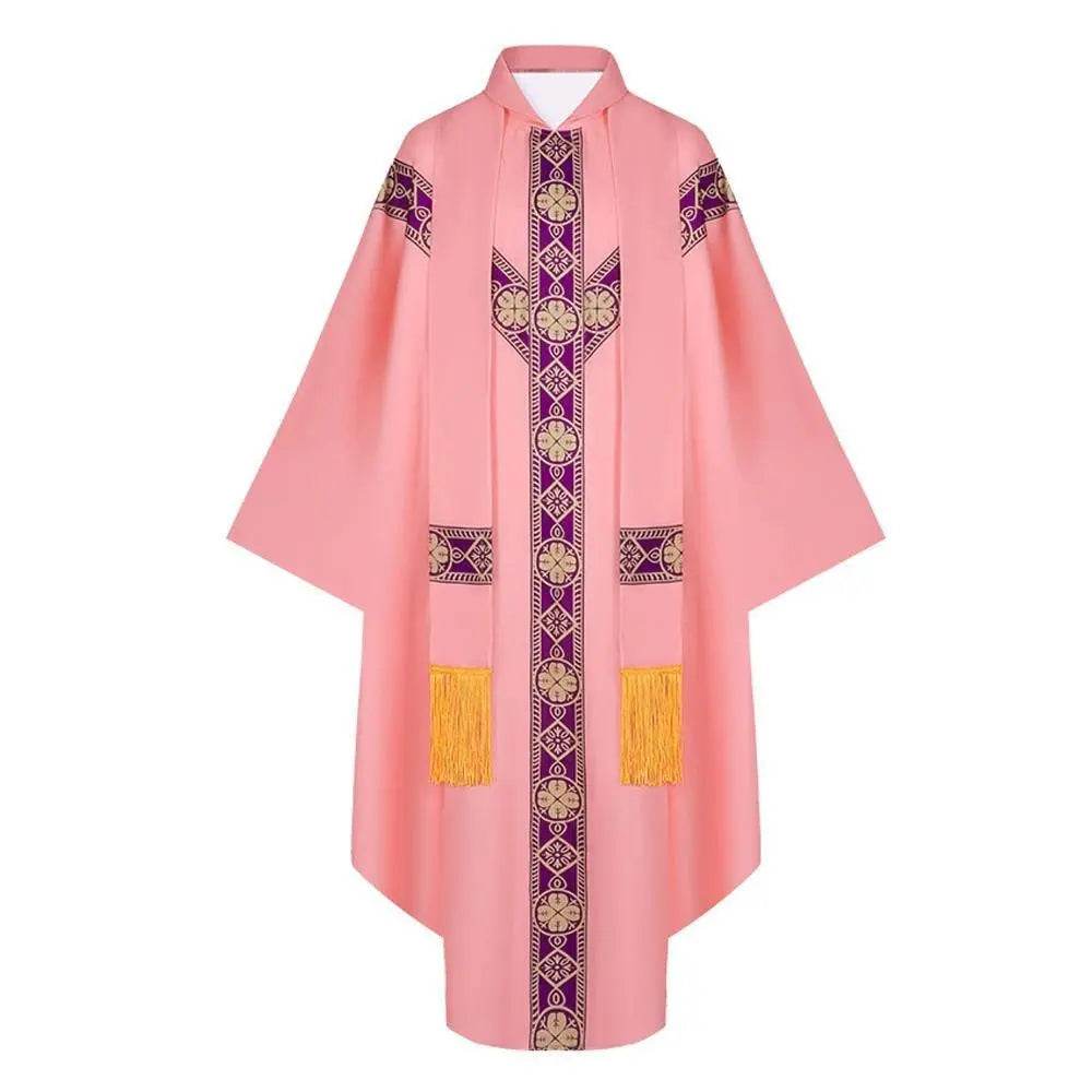 Medieval Cloak Spliced Priest Uniform Cosplay Costume Outfits Halloween Carnival Suit - zzcosplay