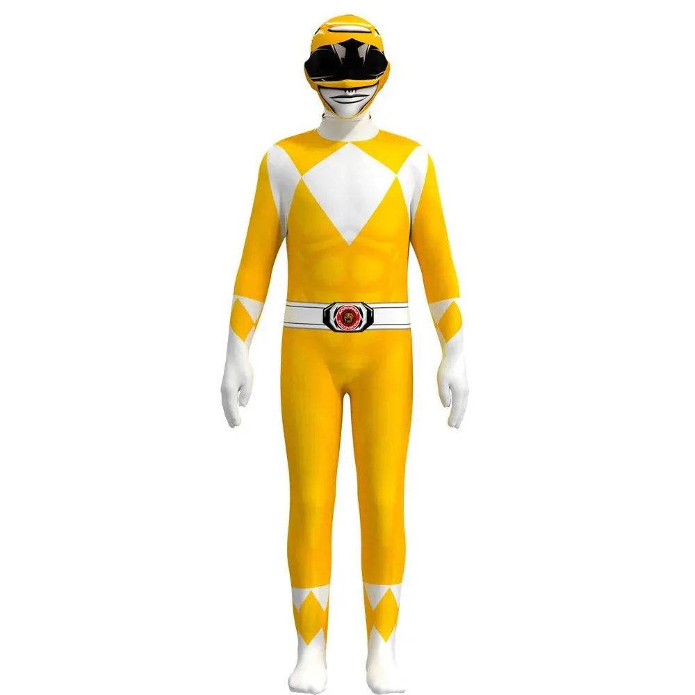 Mighty Morphin Power Rangers Costume Kids Superhero Bodysuit Halloween jumpsuits onesies - zzcosplay