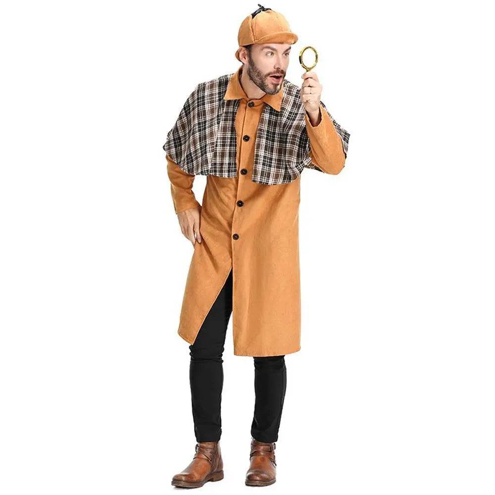 Mystery Game Role Playing Men Detective Adult Cosplay Costume Outfits Carnival Suit - zzcosplay