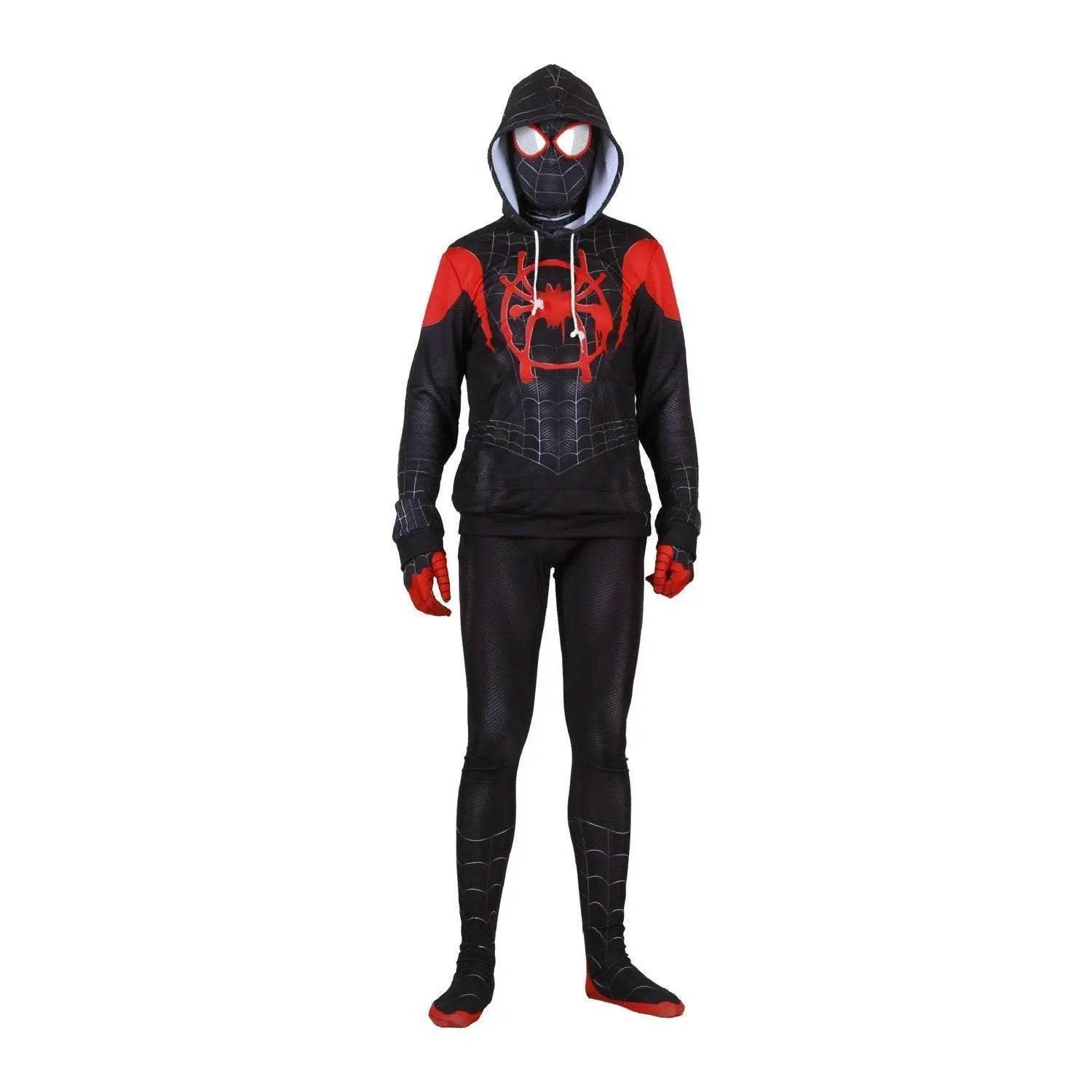 New Age Black Spiderman Miles Hero Cosplay Halloween Costume Sweater - zzcosplay