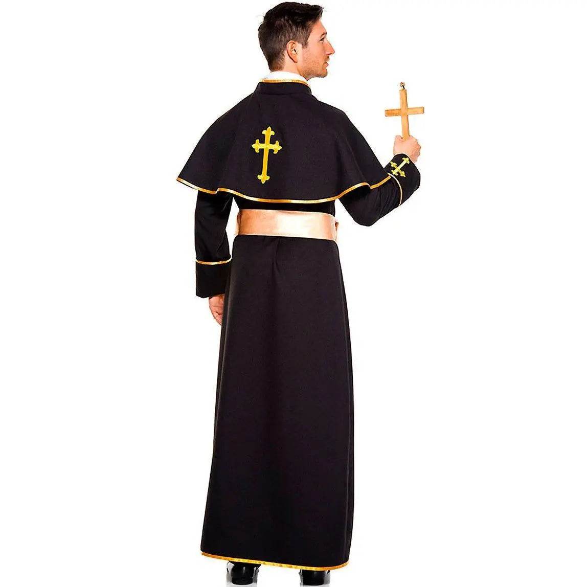 Pastor Fr Nun Couples Costume Halloween Outfits Cosplay Party Carnival - zzcosplay