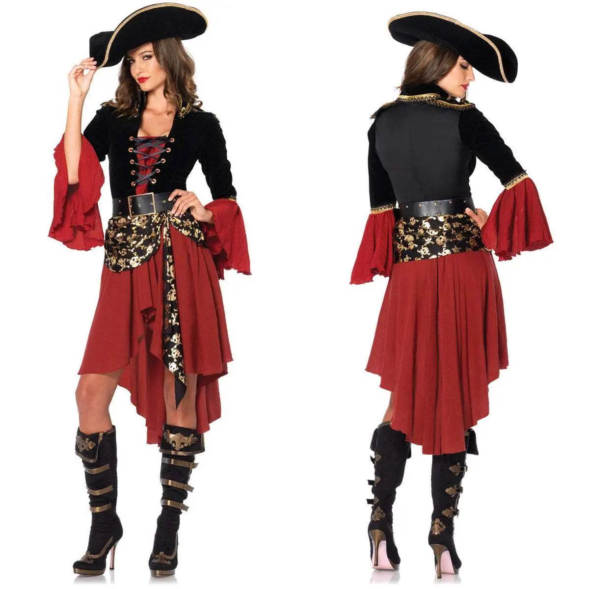 Pirate Outfit Costume Female Women Halloween Cosplay Fancy Dress - zzcosplay