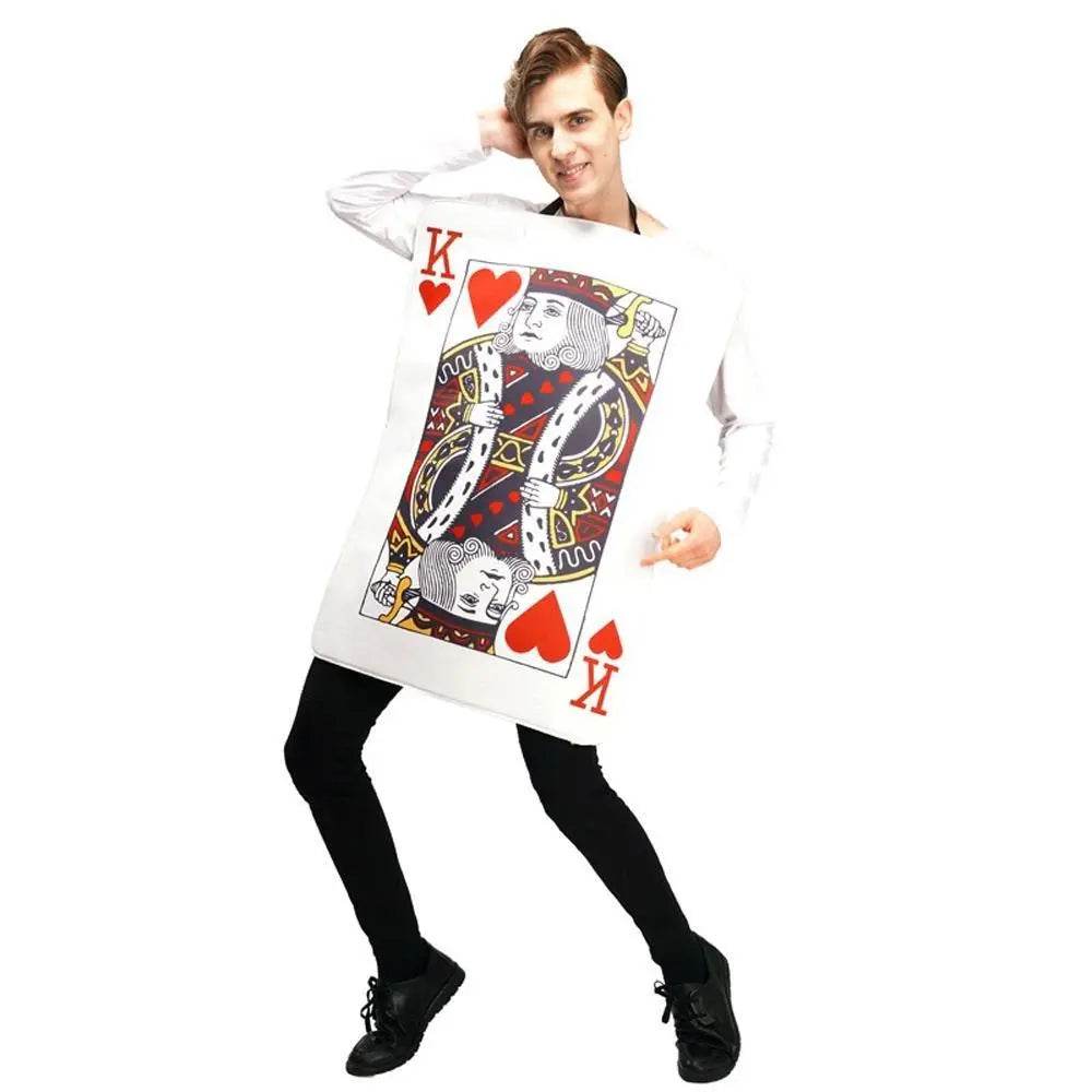 Poker Couples Funny Queen Clubs King of Hearts Cosplay Costume Halloween Carnival Suit - zzcosplay