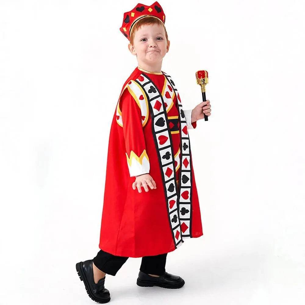 Poker Kingdom Red King Children Halloween carnival costume for kids - zzcosplay