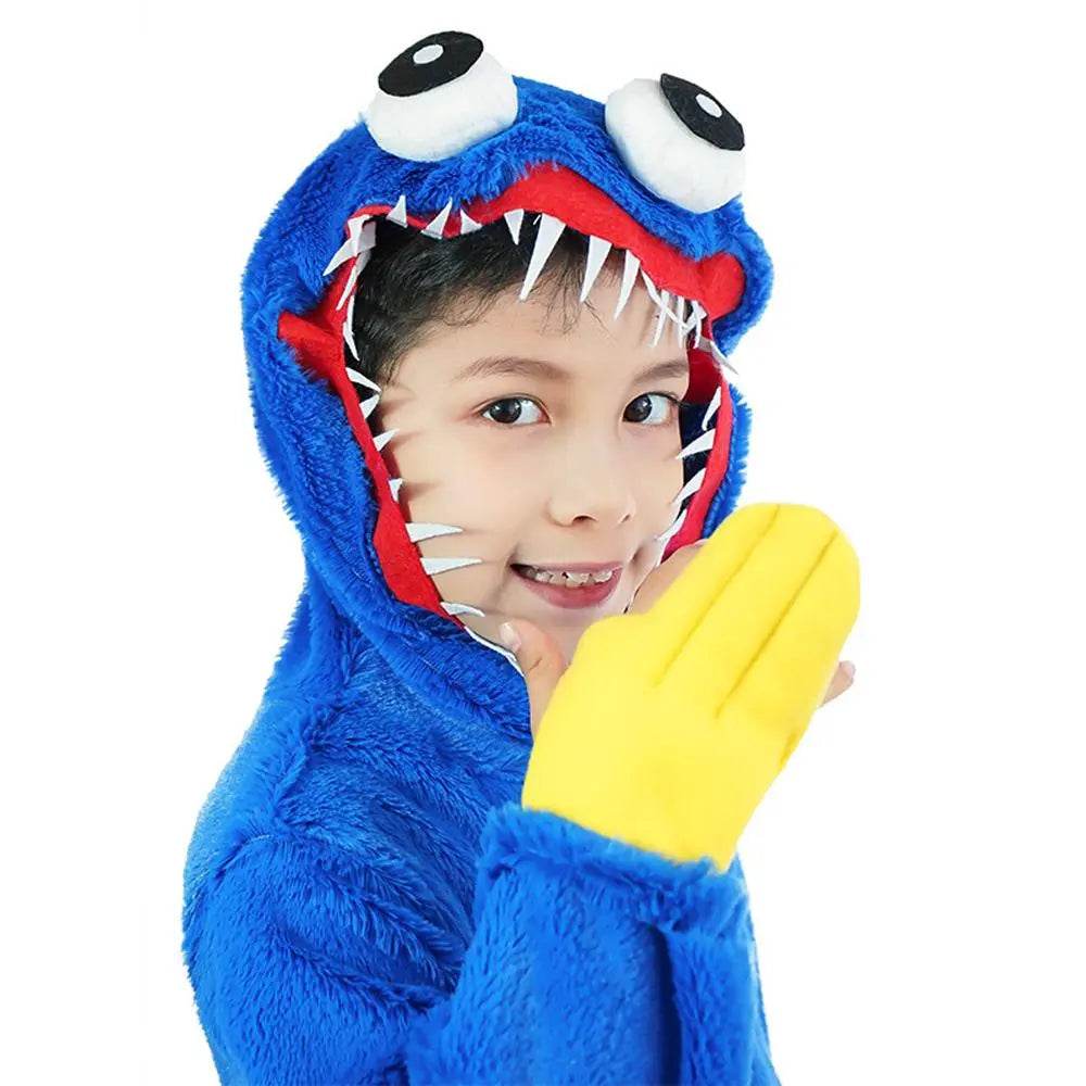 Poppy Playtime Huggy Wuggys Plush Costume Kids Halloween Cartoon Cosplay Jumpsuit - zzcosplay