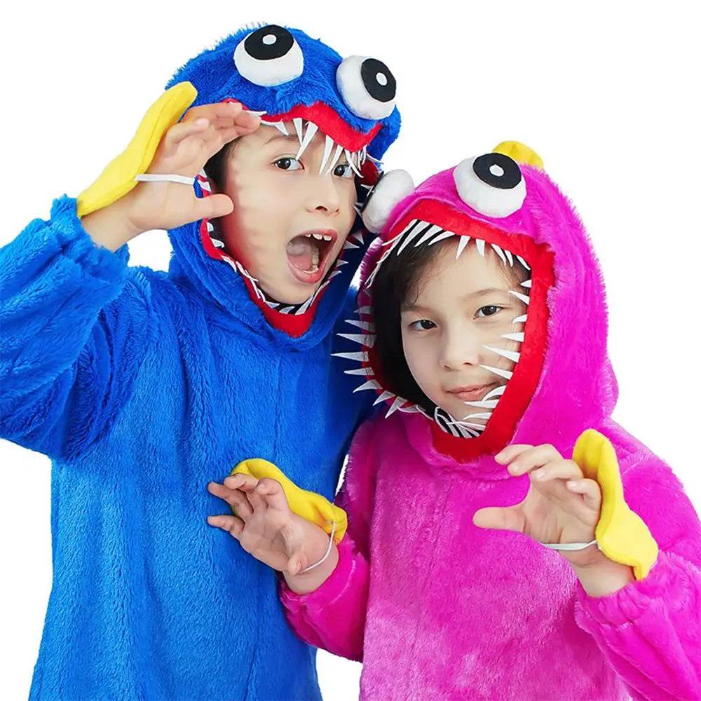Poppy Playtime Huggy Wuggys Plush Costume Kids Halloween Cartoon Cosplay Jumpsuit - zzcosplay