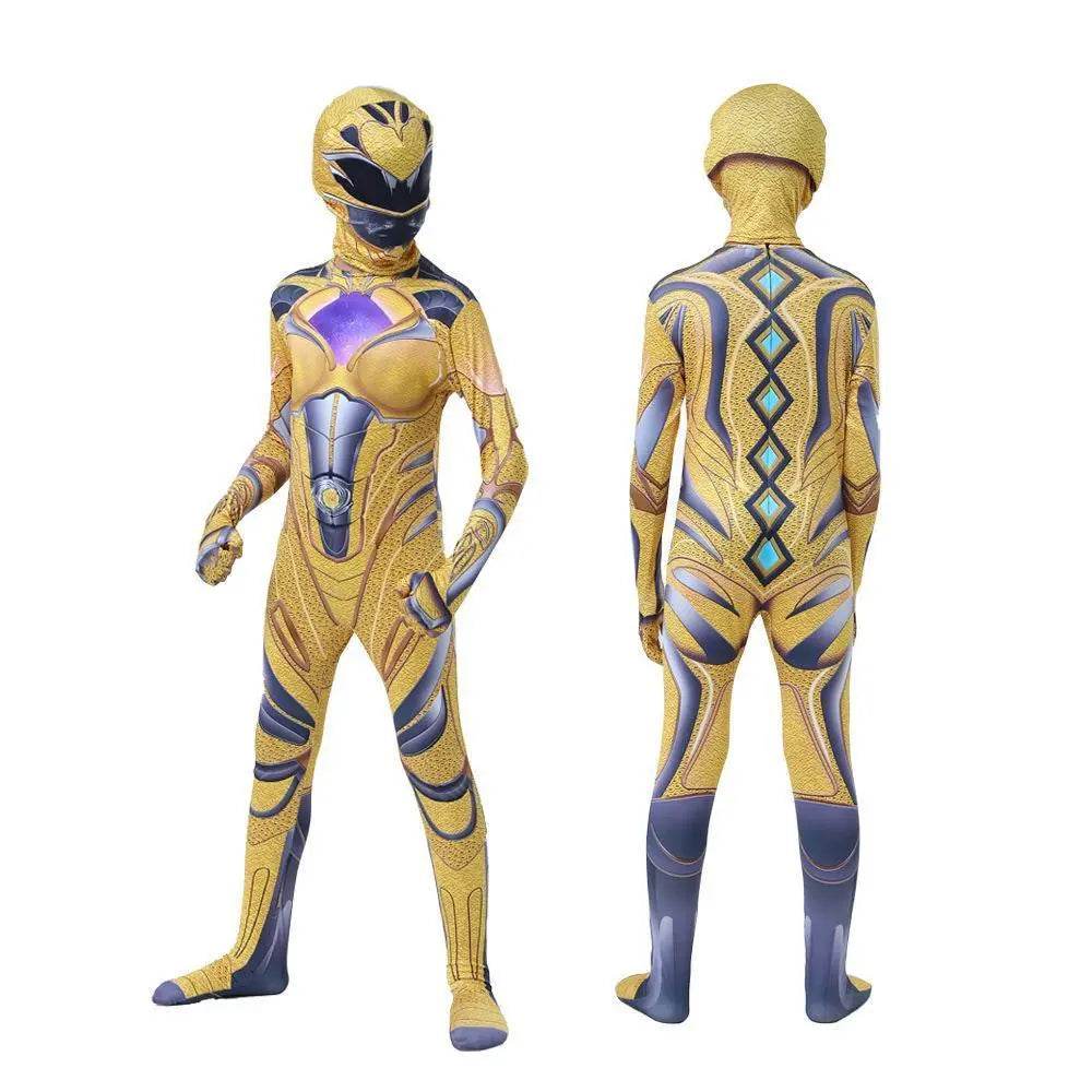 Power Rangers Cosplay Costume Dinosaur Suit Halloween Superhero Jumpsuit Outfit Dress Up For Kids Adult - zzcosplay