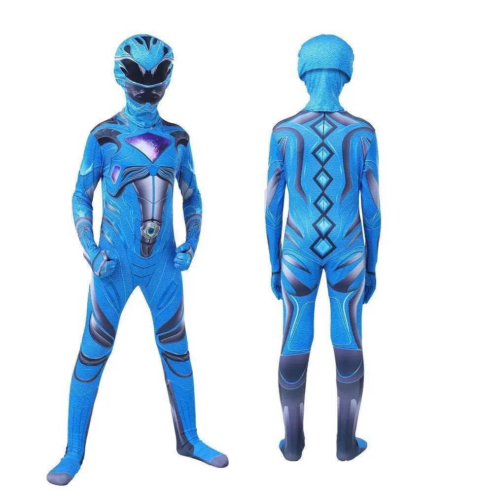 Power Rangers Cosplay Costume Dinosaur Suit Halloween Superhero Jumpsuit Outfit Dress Up For Kids Adult - zzcosplay