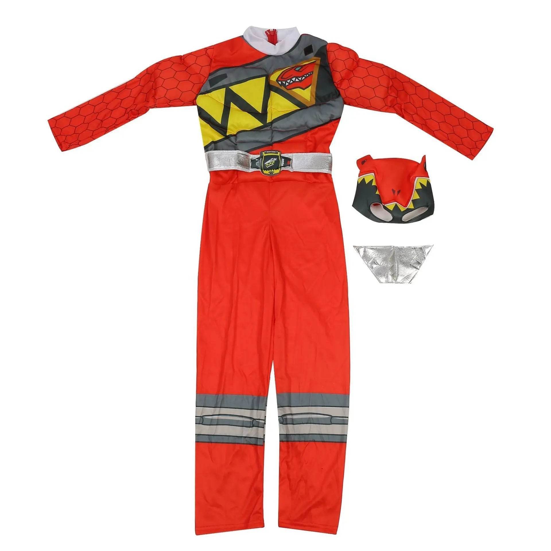 Power Rangers Costume For Boys Red Dino Charge Halloween Outfits - zzcosplay