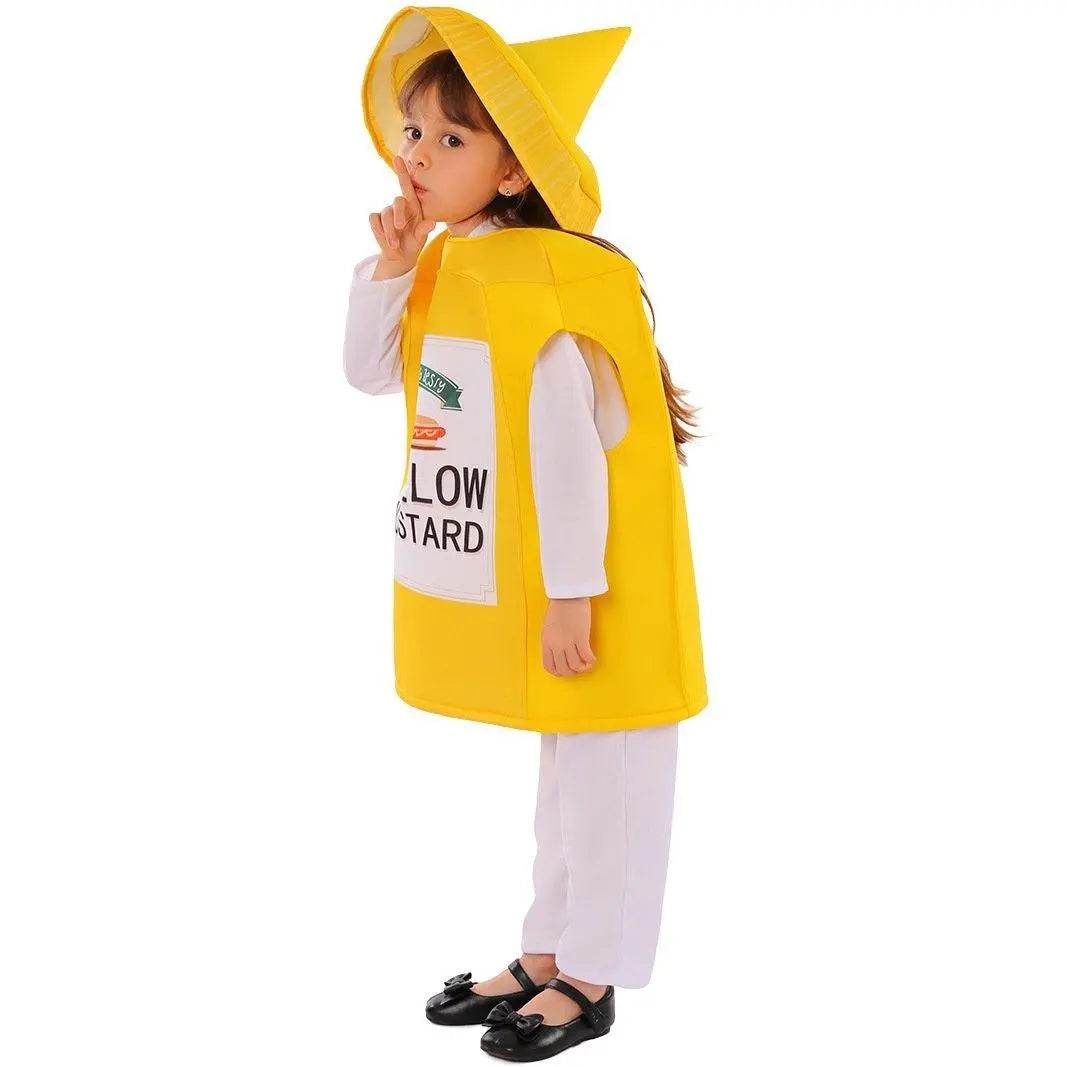 Smock Mustard Bottle Kids Funny Stage Cosplay Costumes Halloween - zzcosplay
