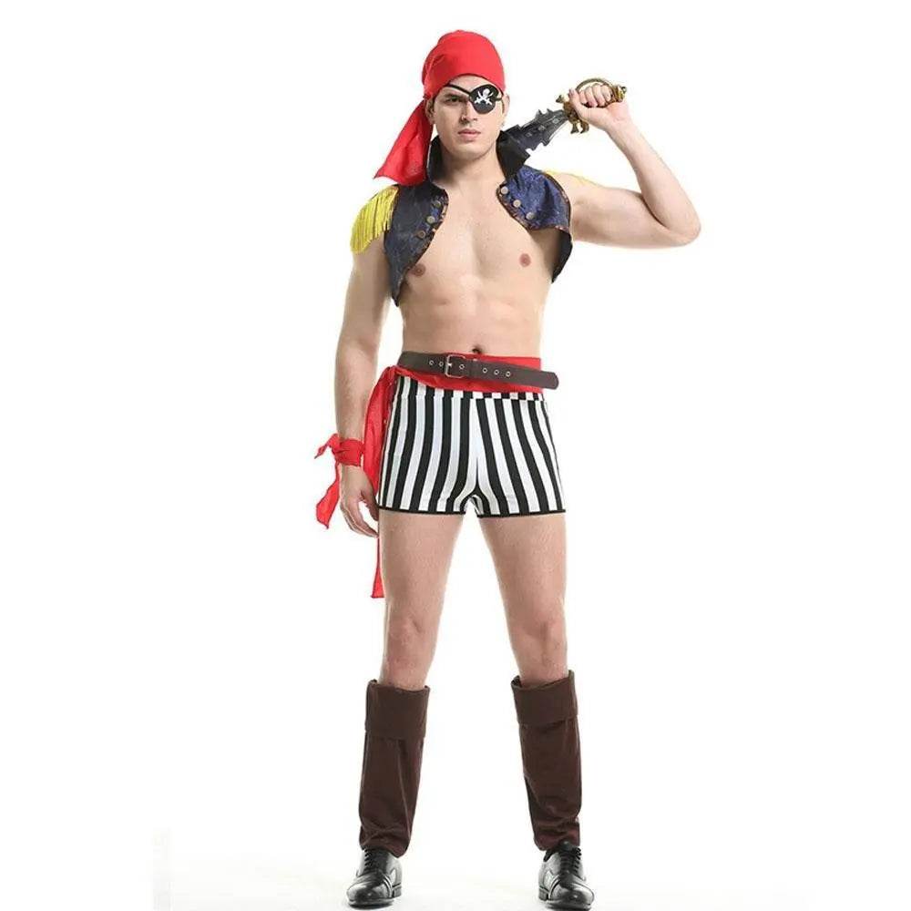 Stag Do Party Fancy Dress Costume Pirate Captain Night Club For Men - zzcosplay