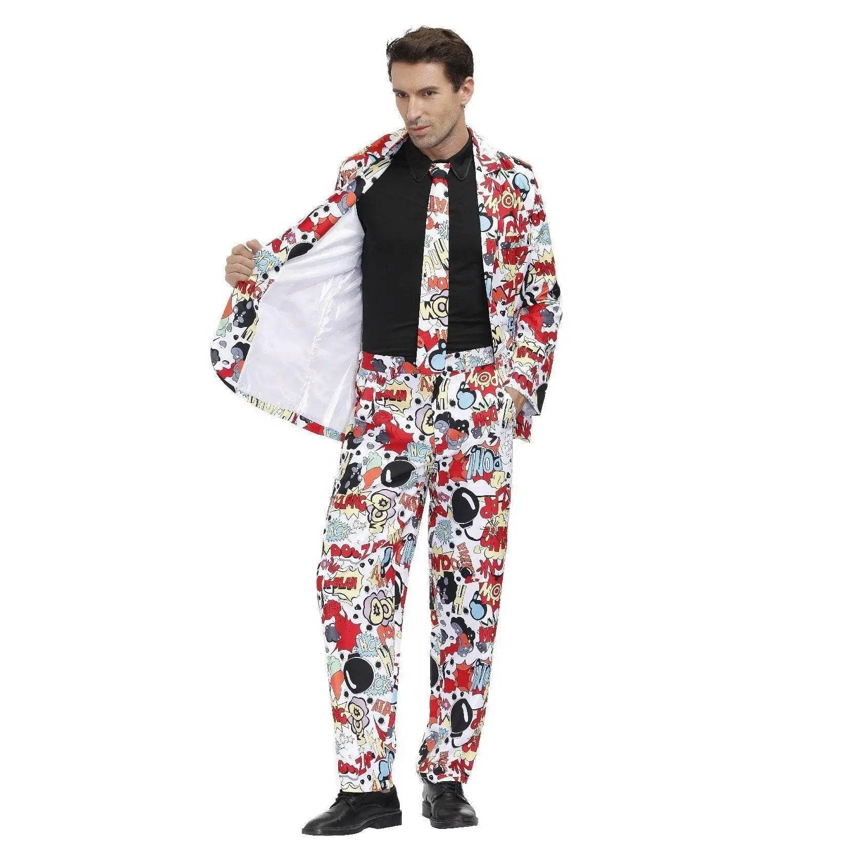 Stag Do Party Fancy Dress Host Printed Suit For Men - zzcosplay
