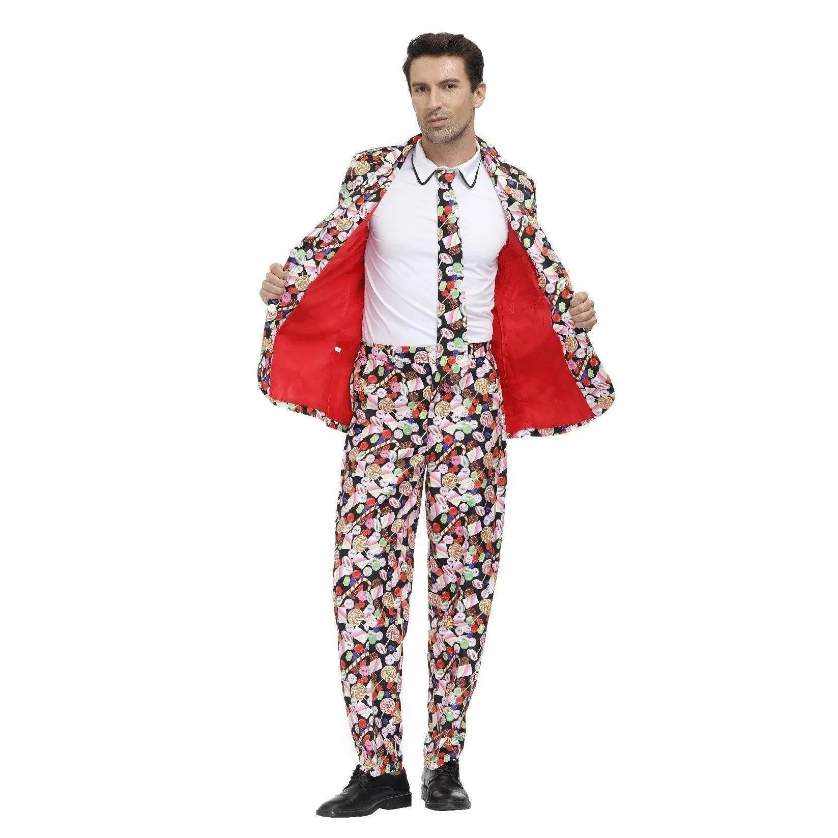 Stag Do Party Fancy Dress Host Printed Suit For Men - zzcosplay