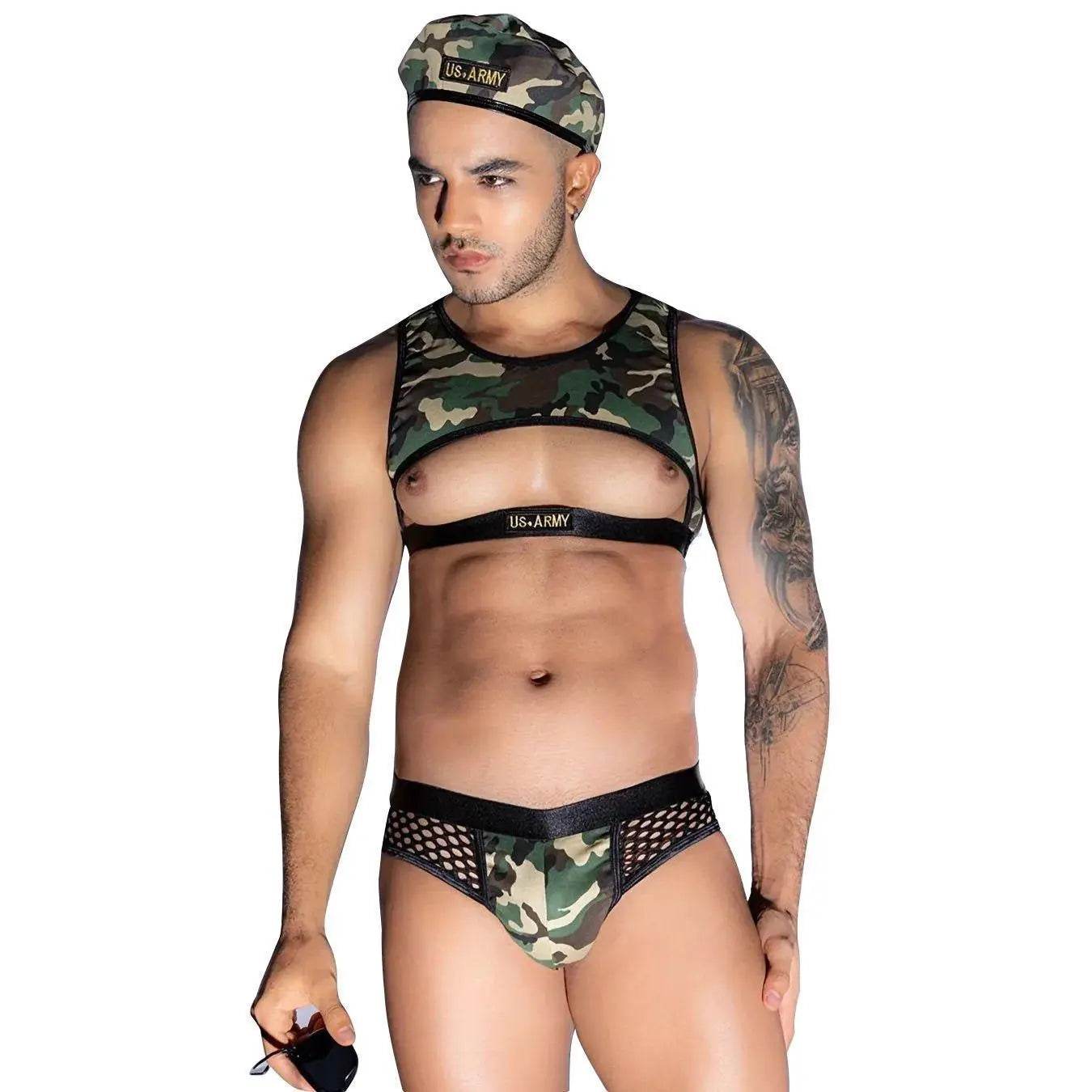 Stag do Army Camouflage Party Costume Night Club Uniform - zzcosplay