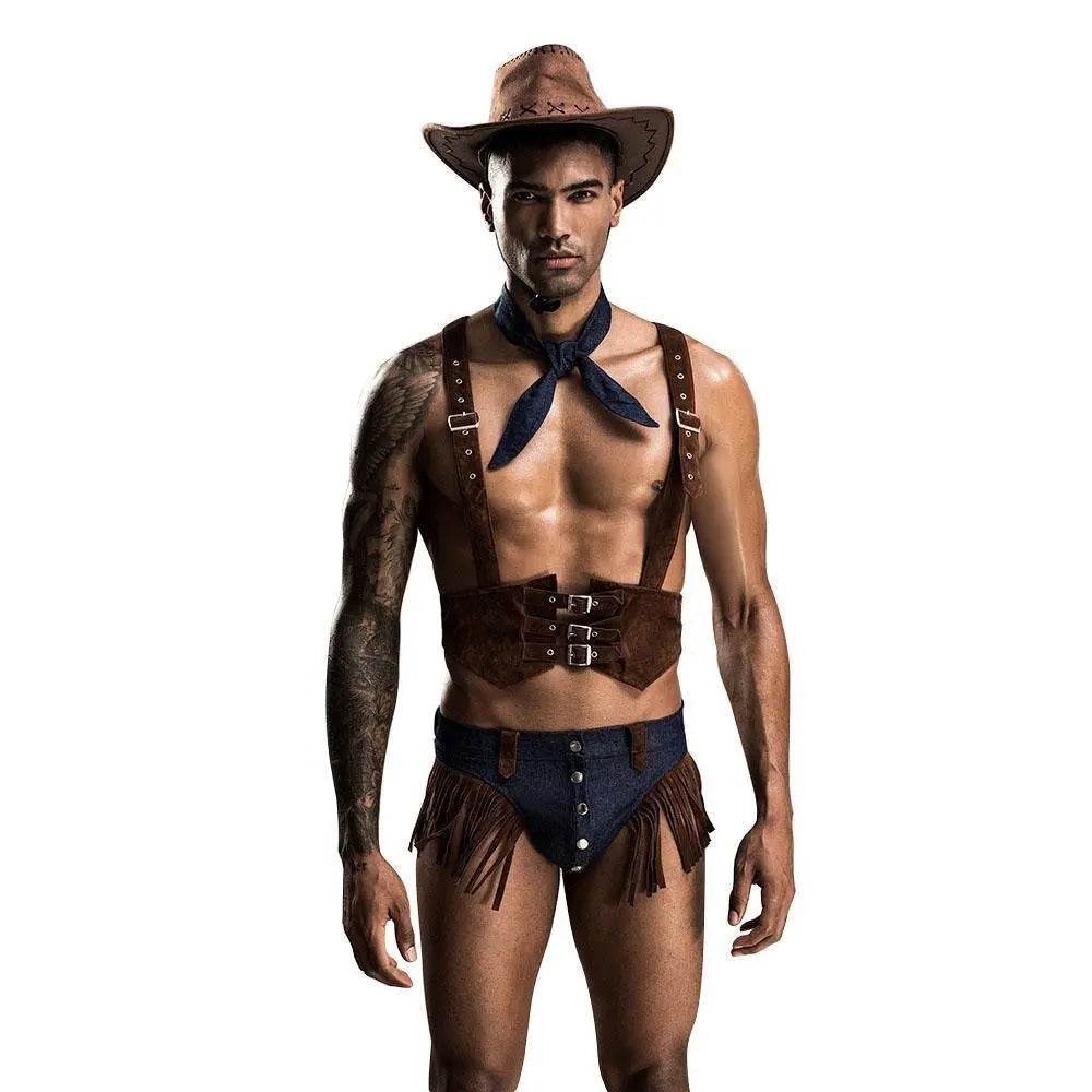 Stag do Cowboy Party Costume Night Club Uniform Adult - zzcosplay