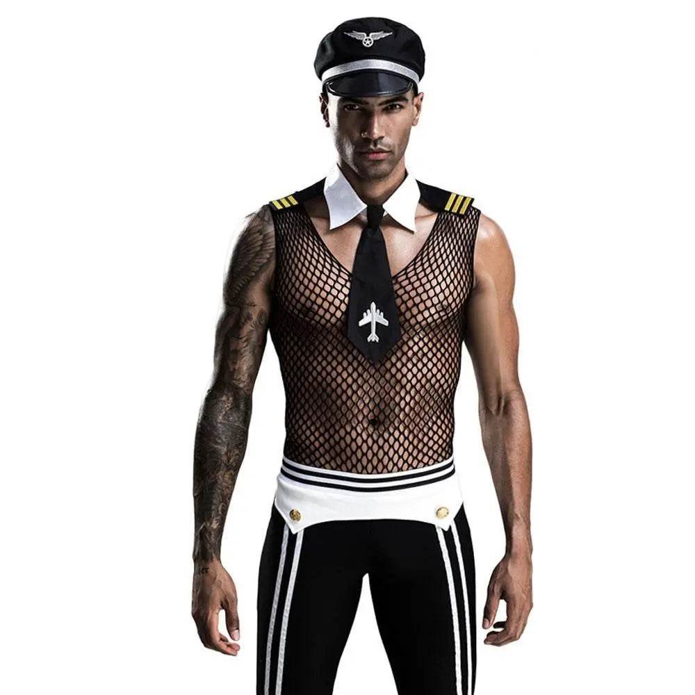 Stag do Police Pilot Party Costume Nightclub Uniform - zzcosplay