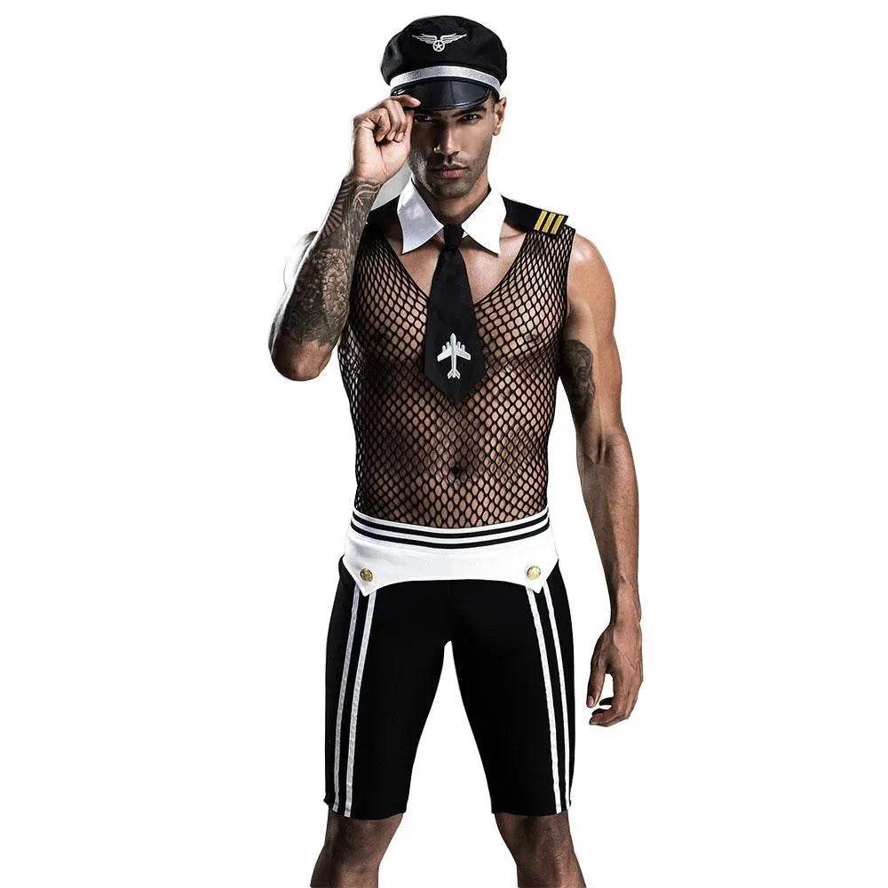 Stag do Police Pilot Party Costume Nightclub Uniform - zzcosplay