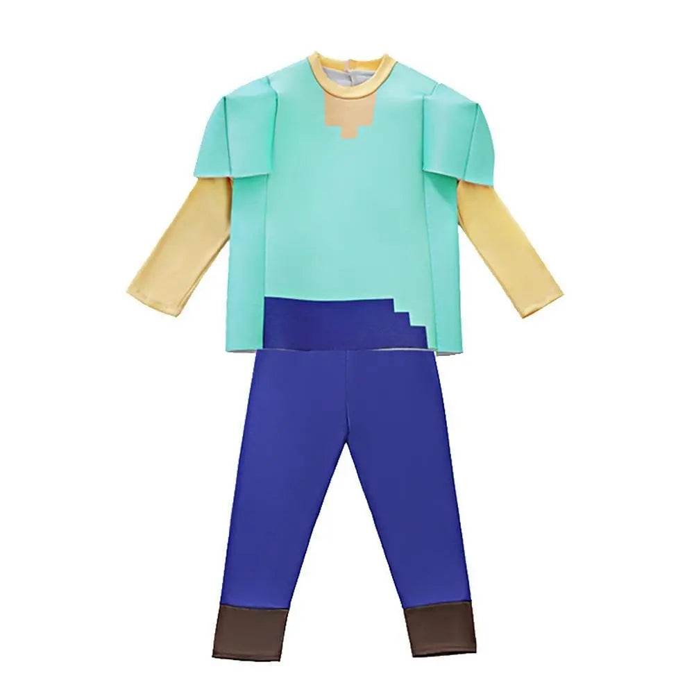 Steve Costume Minecraft Herobrine Notch Alex Cosplay Stage Game Costumes Suits For Kids - zzcosplay