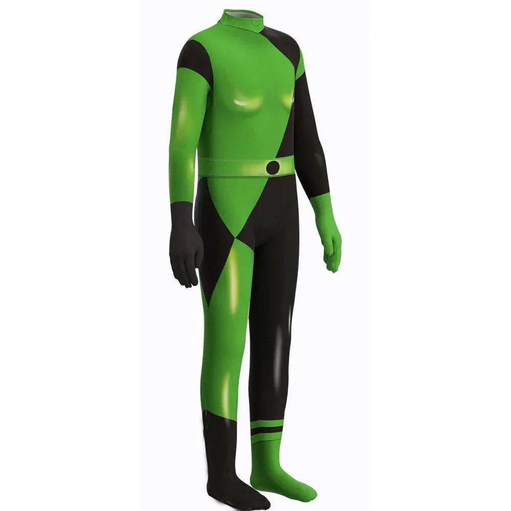 The Adventures of Kid Danger Costume Kim Possible Shego Superhero Halloween Jumpsuit - zzcosplay