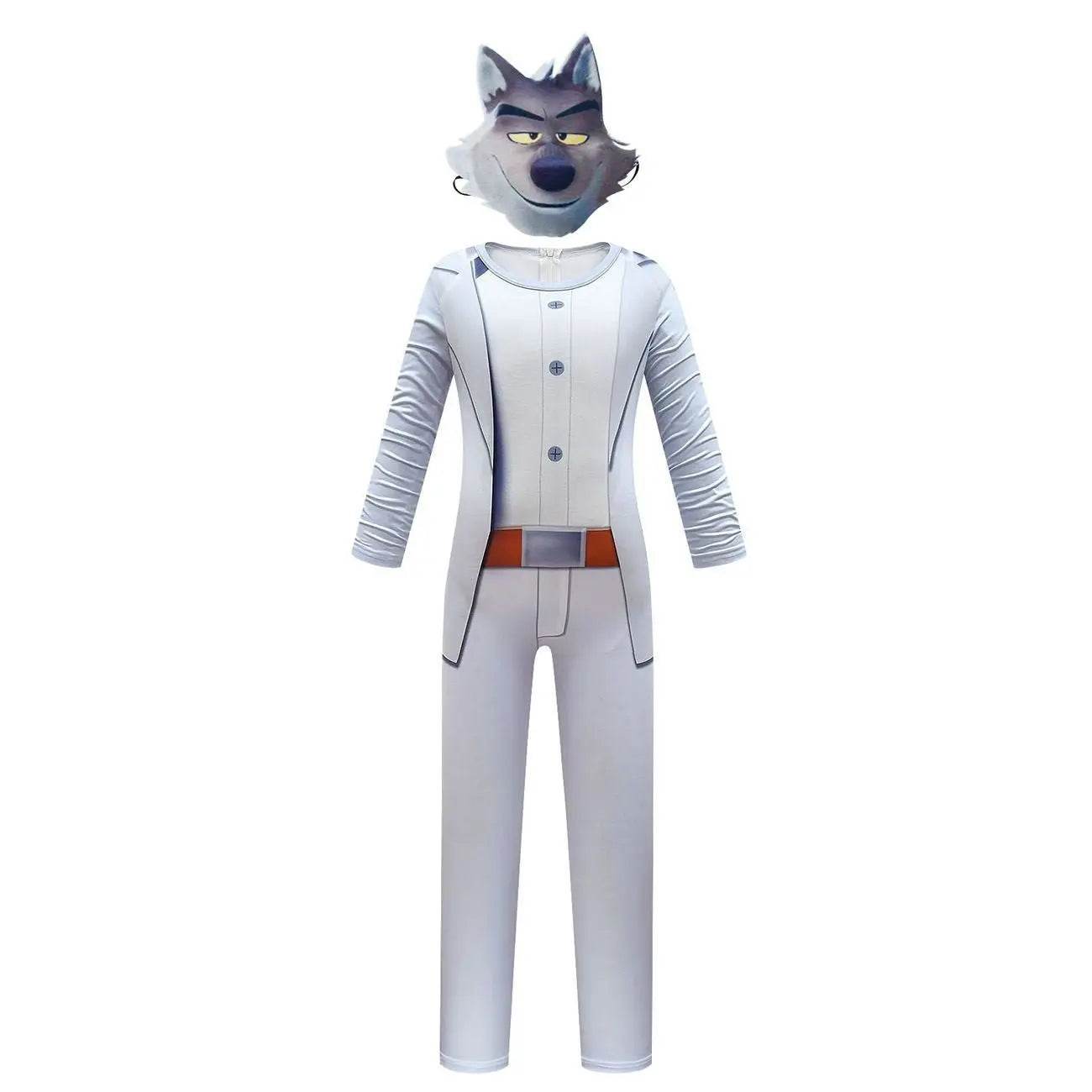 The Bad Guys Wolf Cosplay Costumes Jumpsuit Romper Halloween Outfit Dress For Kids Boys - zzcosplay