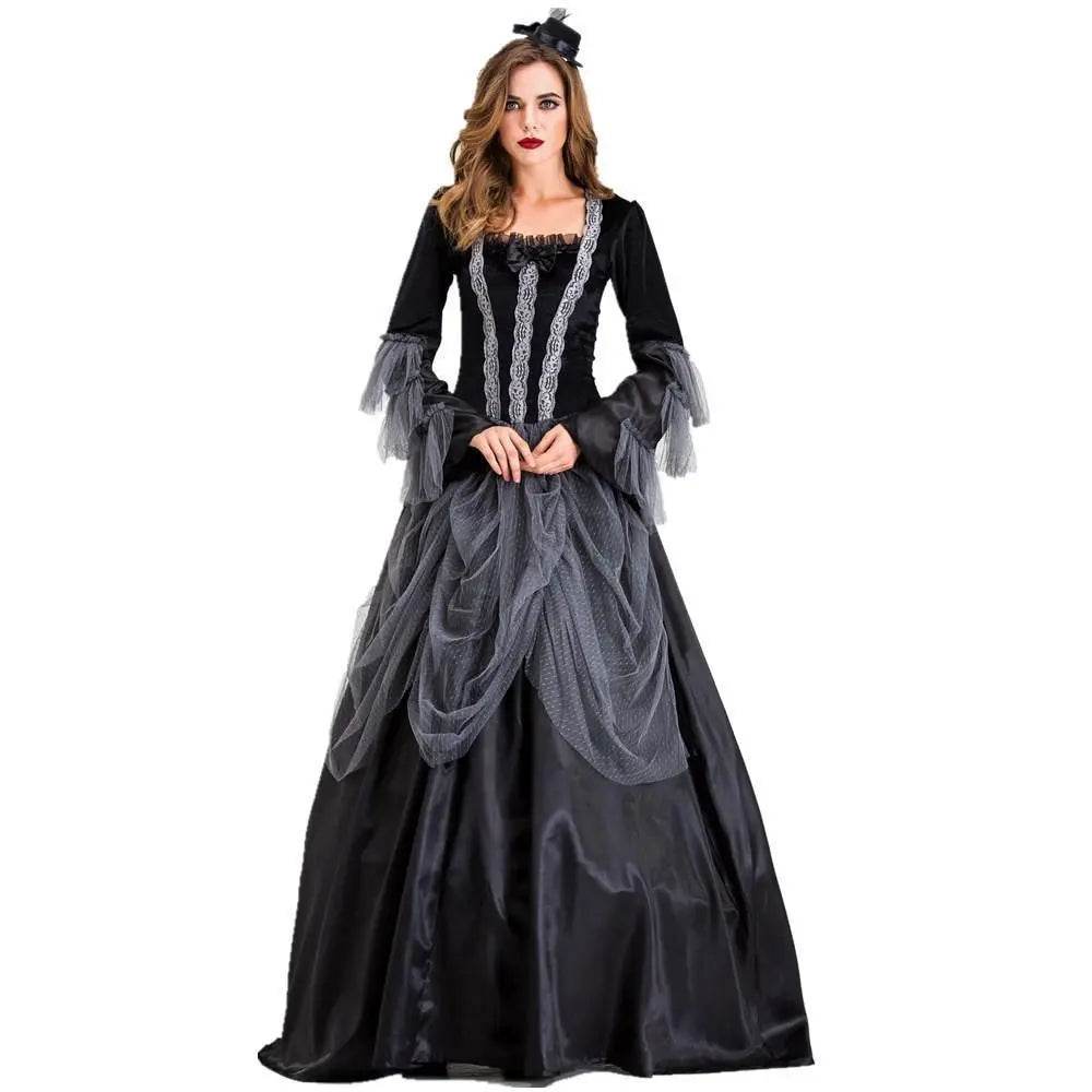 Vampires Costume Halloween Cosplay Dress Gothic Queen Outfit Gorgeous Elegant Witch Cosplay Costume - zzcosplay