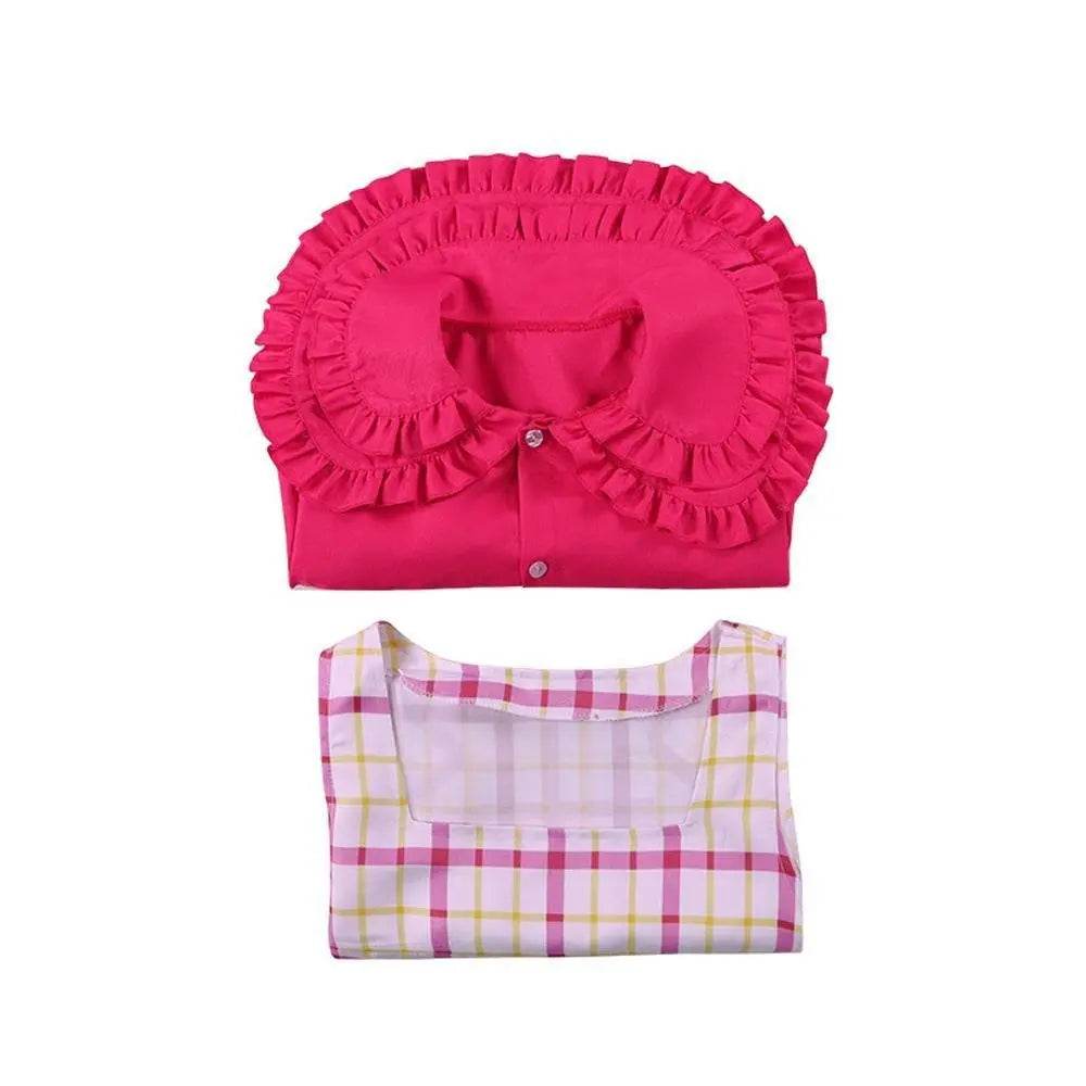 Wednesday Cosplay Costume Enid Sinclair Pink Dress Halloween Outfit for Women - zzcosplay