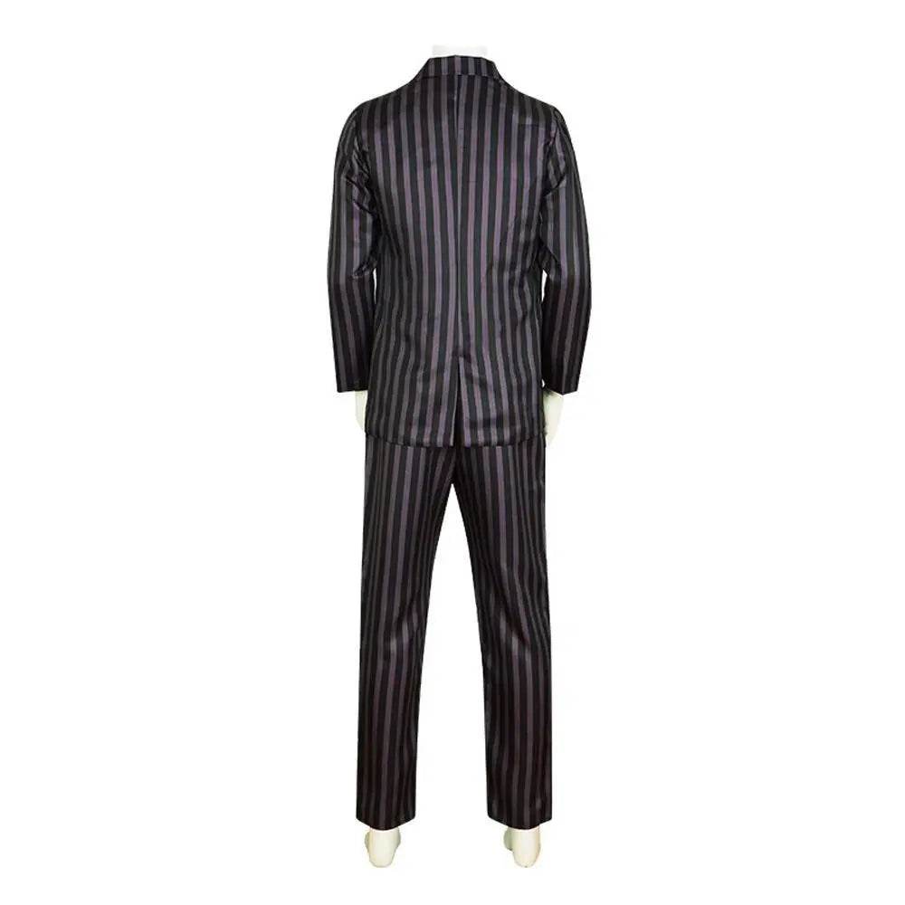 Wednesday's Dad Costume The Addams Family Cosplay Gomez Costume Outfit Sets For Men - zzcosplay