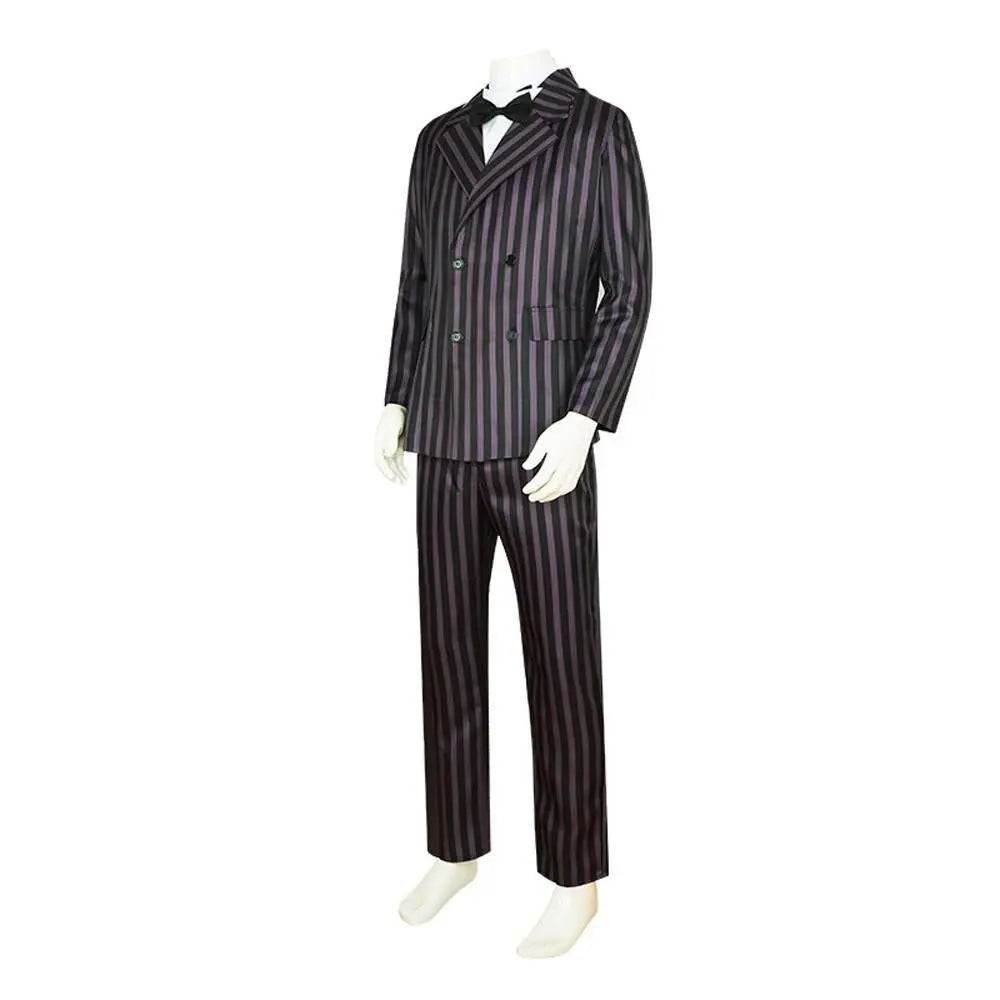 Wednesday's Dad Costume The Addams Family Cosplay Gomez Costume Outfit Sets For Men - zzcosplay
