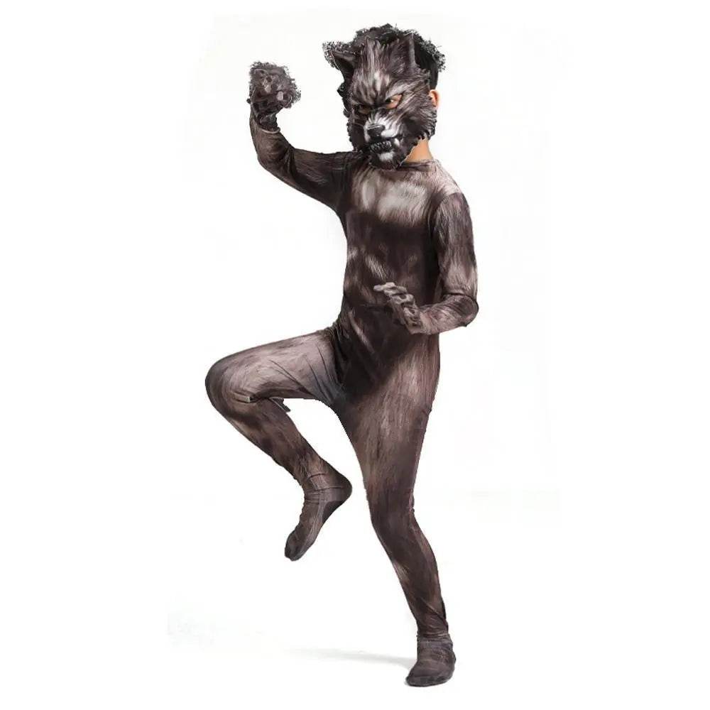 Werewolf Kid costume scary Halloween 3D Zentai Bodysuit - zzcosplay