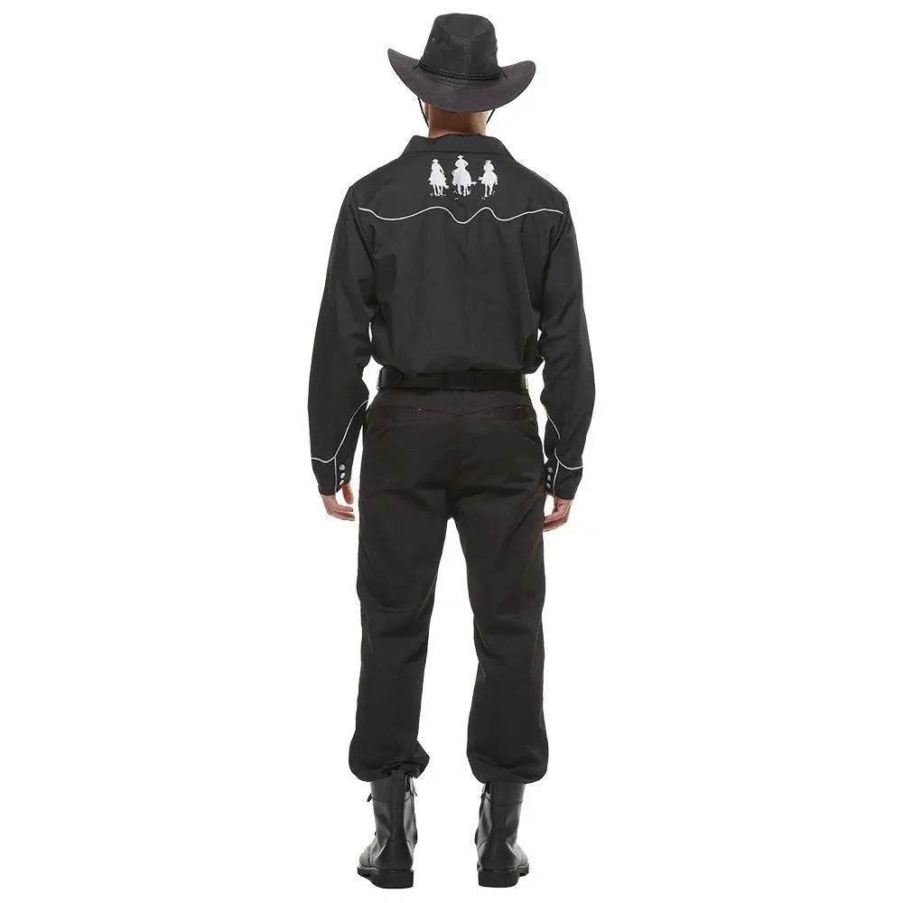 Western Cowboy Gunman Shirts Costume Cosplay Halloween Bar Party Drama wild west fancy dress For Men - zzcosplay
