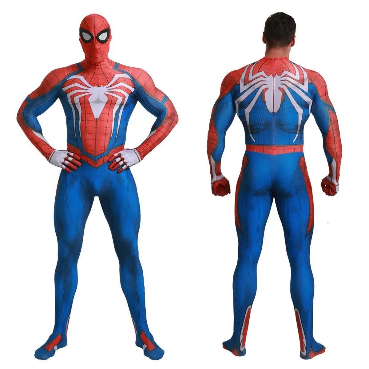 White Spider-Man PS5 PS4 Game Costume Cosplay Zentai Jumpsuit Halloween Party for Adult and kids - zzcosplay