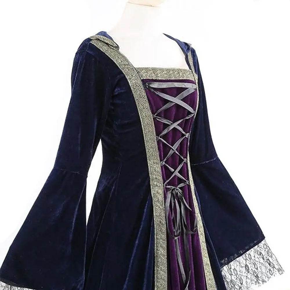 Womens Medieval Renaissance Costume Plus Size Medieval Role Play Dress - zzcosplay