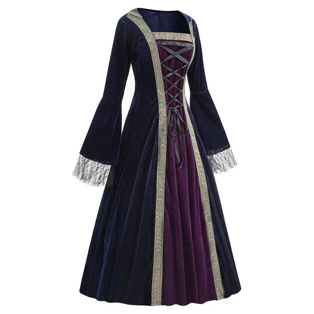 Womens Medieval Renaissance Costume Plus Size Medieval Role Play Dress - zzcosplay