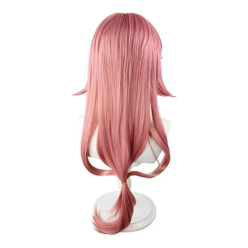 Yae Miko Wig Genshin Impact Pink side upturned cosplay long Wigs for women - zzcosplay