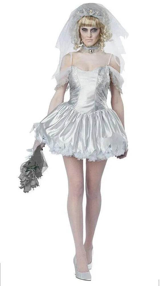 Zombie Bride Dress Fancy Dress Costume Halloween - zzcosplay