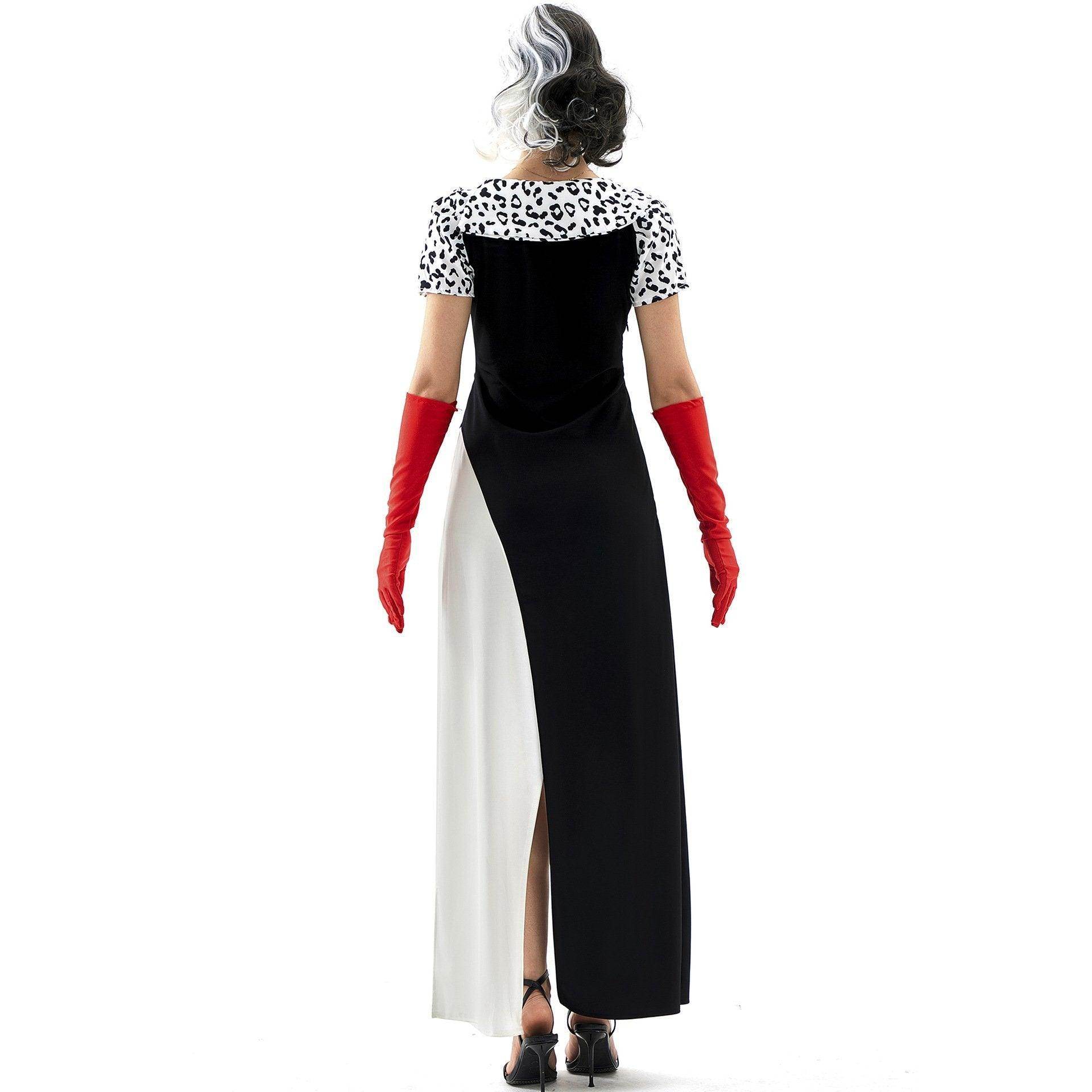 Cruella Duster Stage Costume Dress Adult Halloween Women - zzcosplay