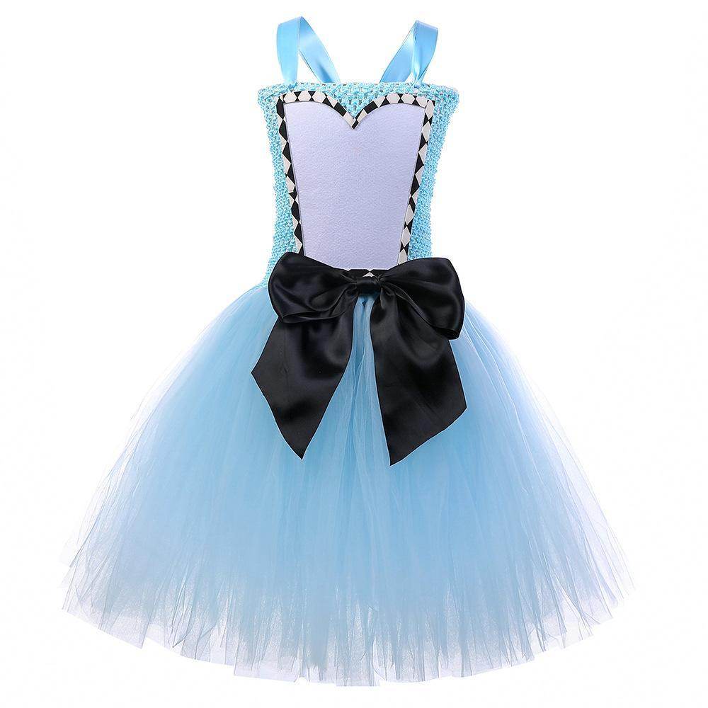 Alice in Wonderland Alice Princess Costume Kids Girls Cosplay Party Tutu Dress Halloween - zzcosplay