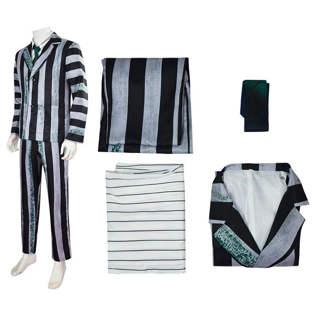 Beetlejuice 2 Michael Keaton Costume for men Party Halloween Suit - zzcosplay