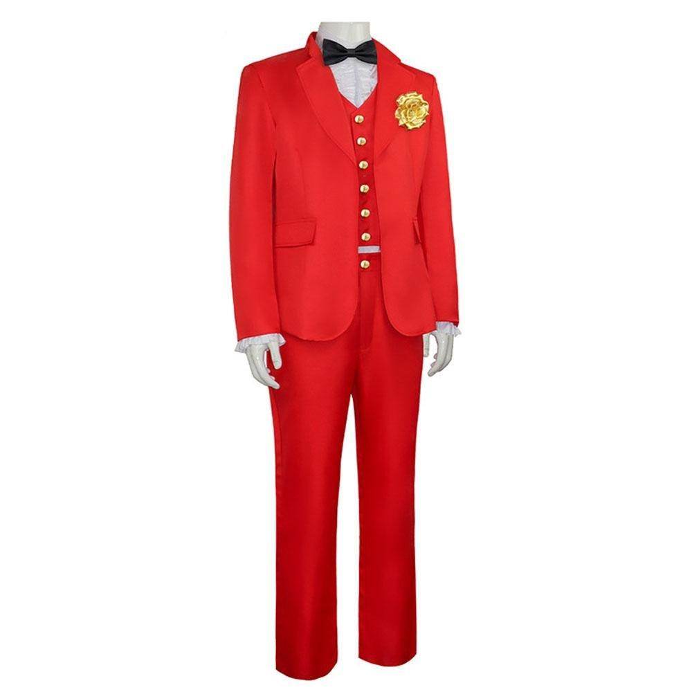 Beetlejuice 2 Michael Keaton Costume Red Suit for Men Kids Party Halloween - zzcosplay