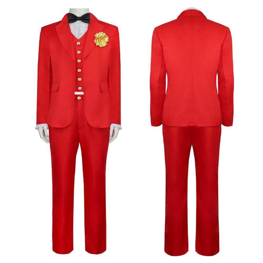 Beetlejuice 2 Michael Keaton Costume Red Suit for Men Kids Party Halloween - zzcosplay