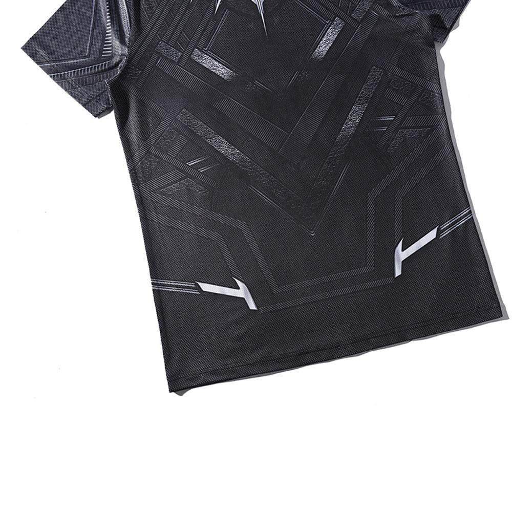 Black Panther Men T shirt Short Sleeve Running Fitness Tee Top - zzcosplay
