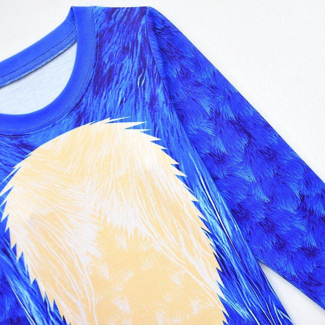 Boys Long Sleeve Cartoon Pants Set Sonic the Hedgehog Print costumes Set - zzcosplay