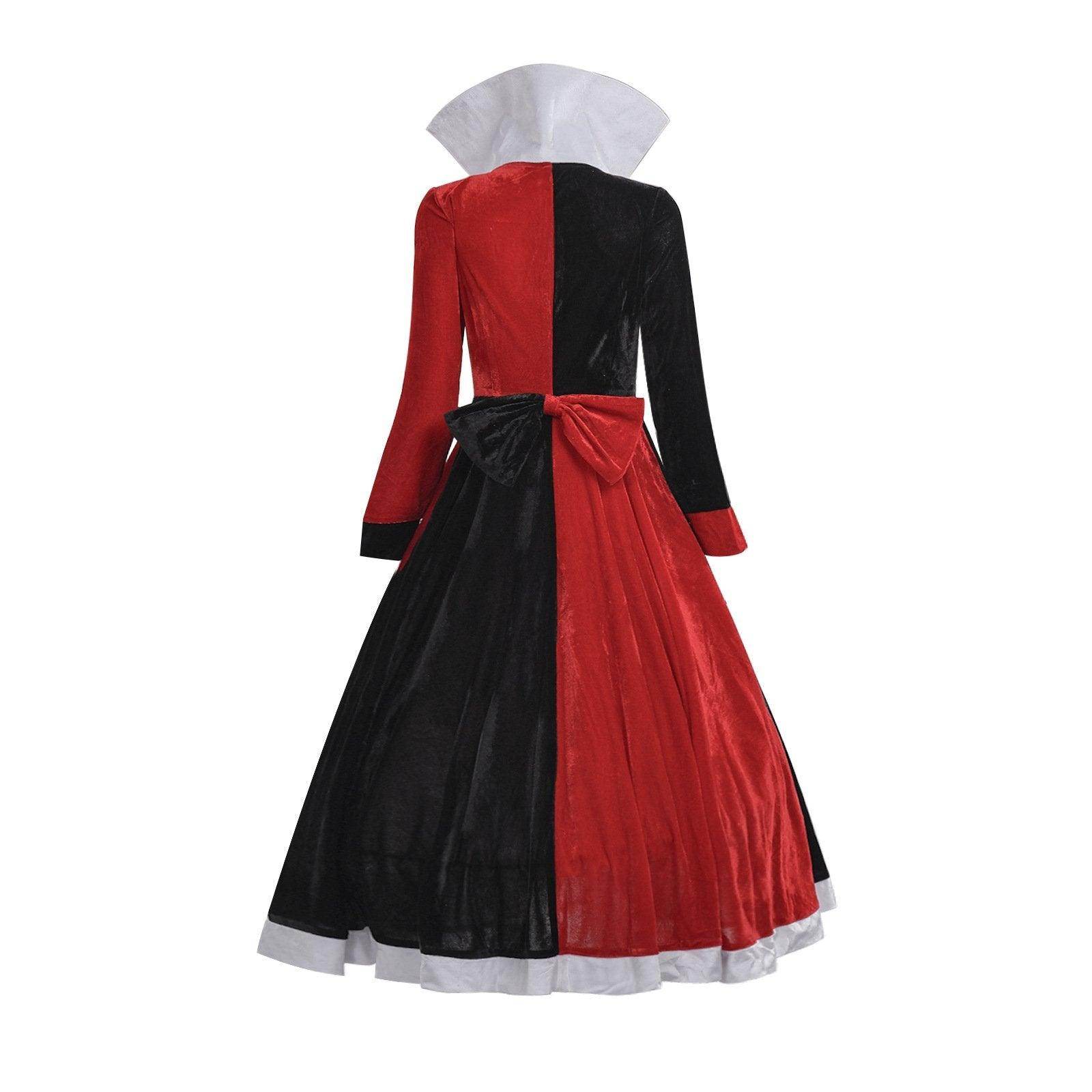 Deluxe Queen of Hearts Costume Dress Alice in Wonderland for Women - zzcosplay