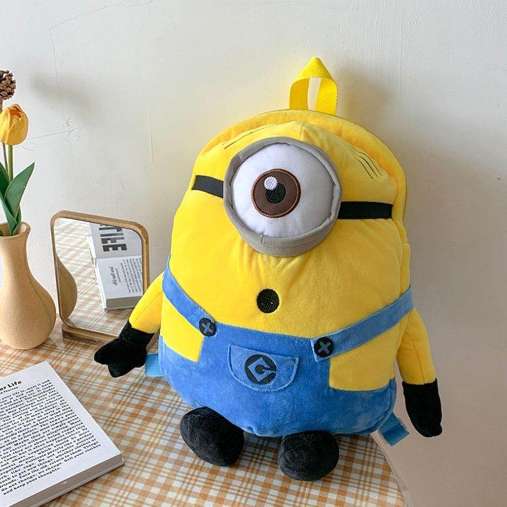 Despicable Me Minions Plush school bag large capacity student cartoon backpack - zzcosplay