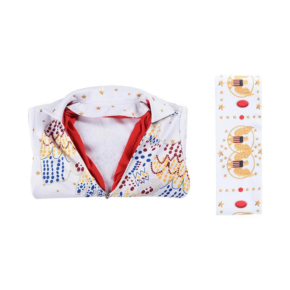 Elvis Presley Rock Singer Cosplay Costume for Halloween and Stage Performances Adult and Children - zzcosplay
