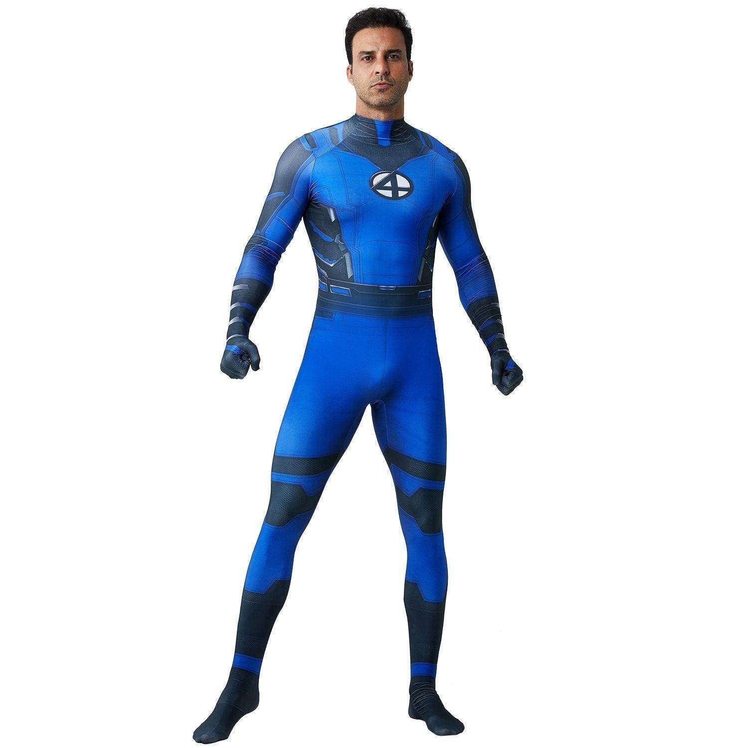 Fantastic Four Mr. Fantastic Reed Richards Cosplay Zentai Costume Suit for Adults and Kids - zzcosplay